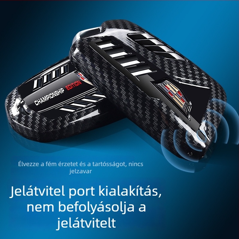 Cadillac kulcs ház XT5/CT5/XT4/XT6/XTS/CT6-kompatibilis, fém csattal (Anyag: cink-ötvözet + ABS; Stílus: üzleti; Testreszabás elérhető)