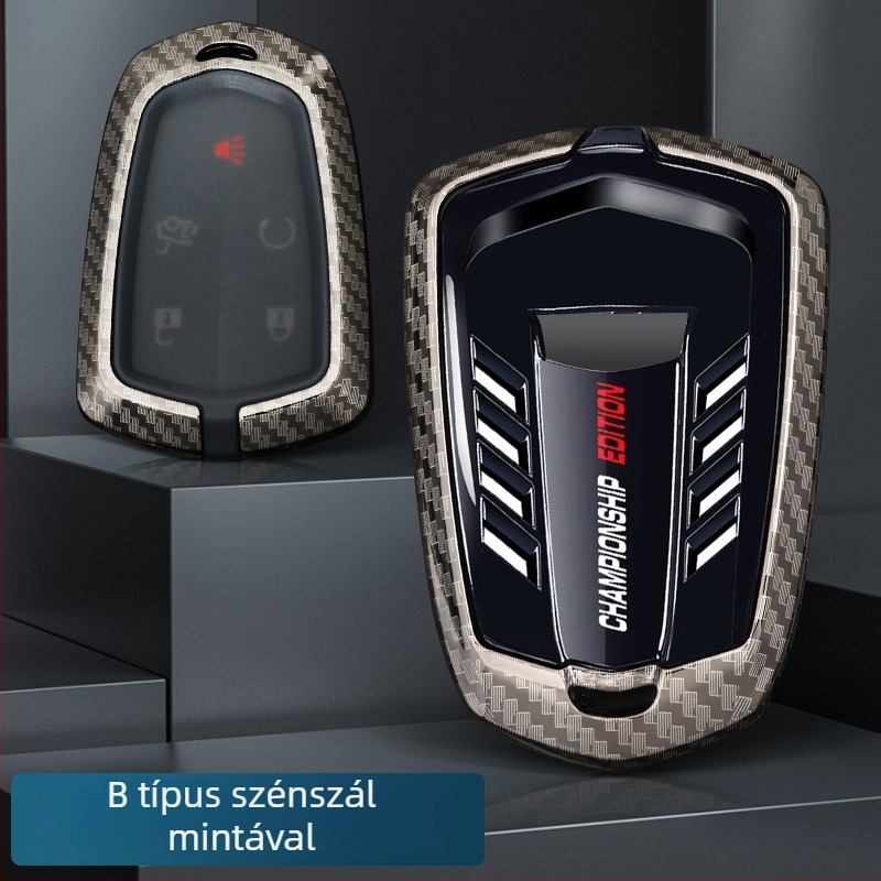 Cadillac kulcs ház XT5/CT5/XT4/XT6/XTS/CT6-kompatibilis, fém csattal (Anyag: cink-ötvözet + ABS; Stílus: üzleti; Testreszabás elérhető)