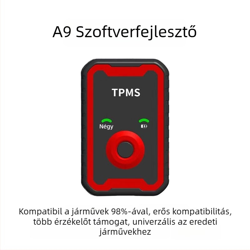 Cyboton Univerzális keréknyomás-figyelő rendszer programozható érzékelőkkel, Bluetooth és OBD kettős sávval, digitális kijelző, 0–8 bar tartomány, modell 65-L