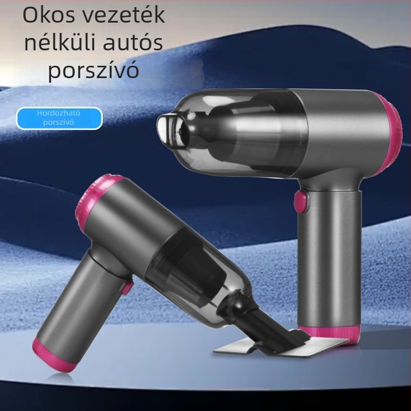 Kézi, vezeték nélküli autó porszívó – rendkívül erős szívás, kompakt, sötét éji lila színű, új modell