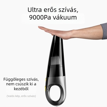 Hordozható autó-porszívó nedves és száraz tisztításra — vezeték nélküli töltés, 120 W, 4500 Pa szívóerő, 22800 rpm