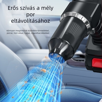 Vezeték nélküli kézi porszívó autóhoz és otthonhoz, erős szívóerővel, hordozható, multifunkciós modell