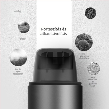 AutoBot hordozható autó-porszívó, vezeték nélküli (7.4V, 80W, 5500Pa szívóerő, újratölthető)