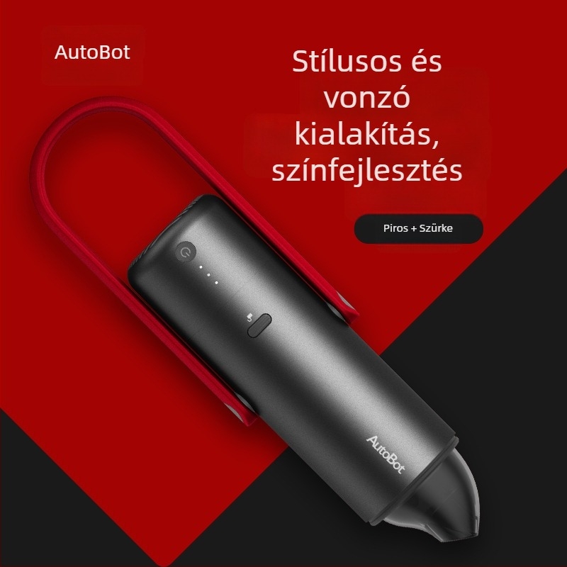 AutoBot hordozható autó-porszívó, vezeték nélküli (7.4V, 80W, 5500Pa szívóerő, újratölthető)