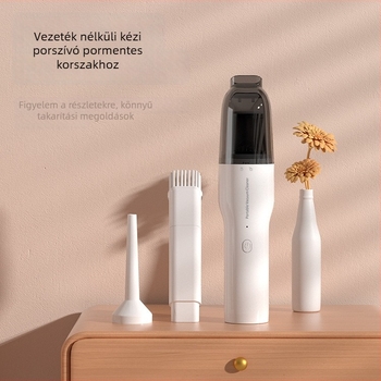 Kábelek nélküli kézi porszívó autóhoz és otthonhoz, hordozható asztali dizájn, 50W, 5300Pa szívóerő, újratölthető, sterilizálás