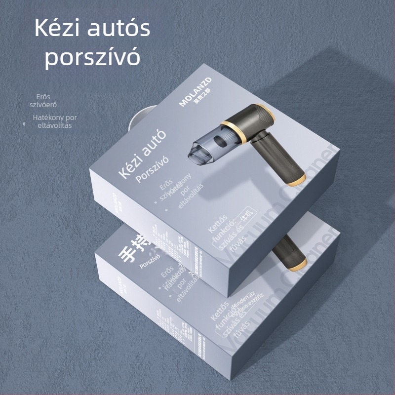 Autó porszívó vezeték nélküli töltéssel, kézi üzemmódban, nagy szívóerő, hordozható az autó belsejéhez