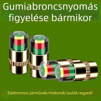 Gumiabroncsnyomás-figyelő sapka - hordozható TPMS szelepsapka (Márka: Powerful Factory)