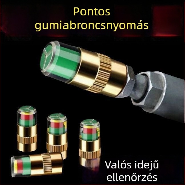 Gumiabroncsnyomás-figyelő sapka - hordozható TPMS szelepsapka (Márka: Powerful Factory)