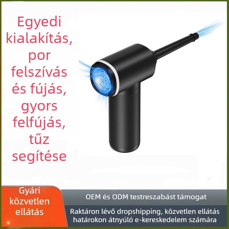 Vezeték nélküli kézi porszívó autóhoz, beépített szívó- és fúvófunkcióval, minden-az-egyben eszköz autóhoz és otthonhoz, ideális felfújásra és leeresztésre felfújható párnák és matracok számára