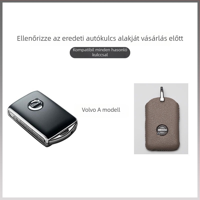 Volvo kulcstartó tok – juhbőr, kompatibilis XC60, S90, S60, XC90, XC40 és S60L