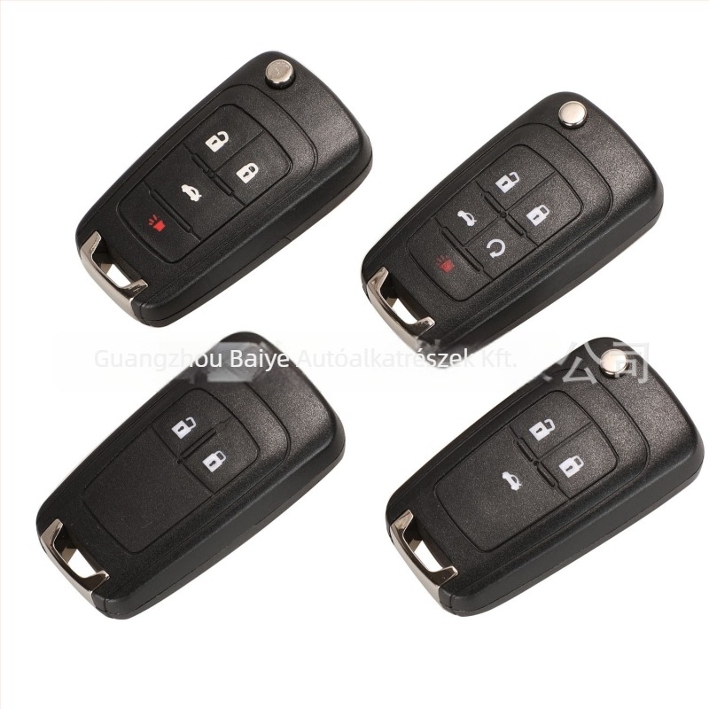 Opel Buick távirányítós összecsukható kulcs héjának cseréje; kulcspenge: réz + műanyag;héj: műanyag; súly: 42 g