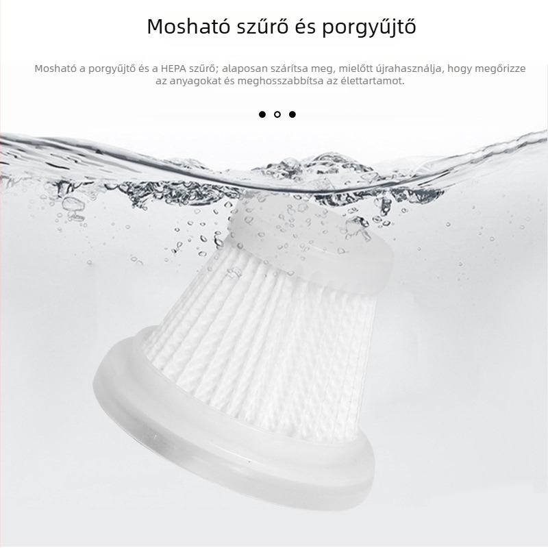 Vezeték nélküli kézi autós porszívó, 2-in-1, 9000 Pa szívás, 7,4 V, 120 W, újratölthető