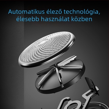 Elektromos egyfejű borotva, szénkefe nélküli motorral, újratölthető, kivehető és mosható fej, üzemidő 45–60 perc
