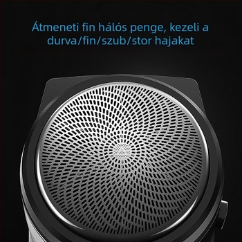 Elektromos egyfejű borotva, szénkefe nélküli motorral, újratölthető, kivehető és mosható fej, üzemidő 45–60 perc