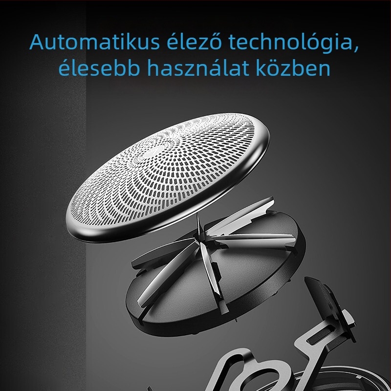 Elektromos egyfejű borotva, szénkefe nélküli motorral, újratölthető, kivehető és mosható fej, üzemidő 45–60 perc
