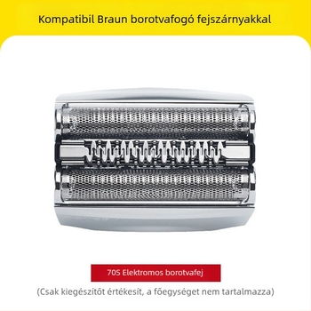 70S borotvafej a 7-es sorozathoz, 4 pengés visszafelé mozgó fej, beépített akkumulátor 500–800 mAh, kefés motor, zaj 46–70 dB
