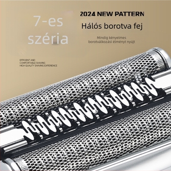 70S borotvafej a 7-es sorozathoz, 4 pengés visszafelé mozgó fej, beépített akkumulátor 500–800 mAh, kefés motor, zaj 46–70 dB