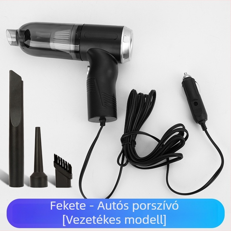 3 az 1-ben hordozható vezeték nélküli porszívó autó- és otthoni használatra, 120W, 5500Pa, üzemidő 30 perc