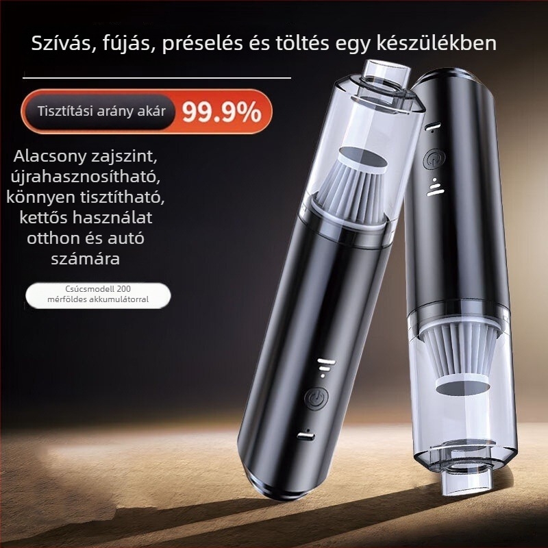 Vezeték nélküli autós kézi porszívó, M-2054 – 100W, vákuum 25 kPa felett, cserélhető akkumulátor, ≤36V, üzemidő 0–1 óra