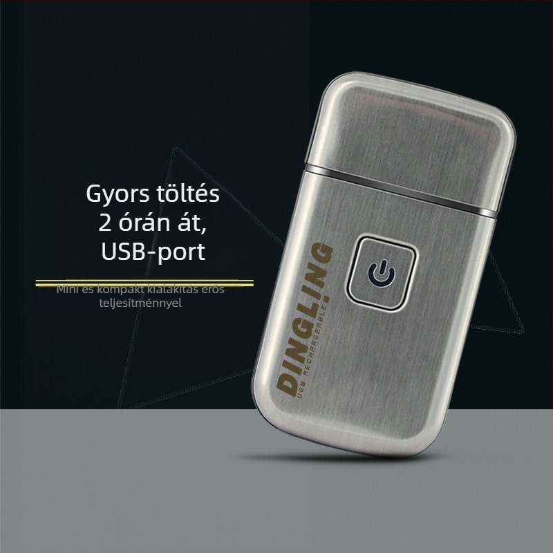 Szakállvágó lebegő fejjel, 1 vágófej, brushless motor; USB töltés 5V, 3W; beépített 500–800 mAh akkumulátor; IPX4; üzemidő 45–60 perc