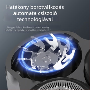 Jin Zheng elektromos borotva plovó fejjel, forgó 3 penge fej, leválasztható és mosható fej, beépített akkumulátor, üzemidő körülbelül 60 perc