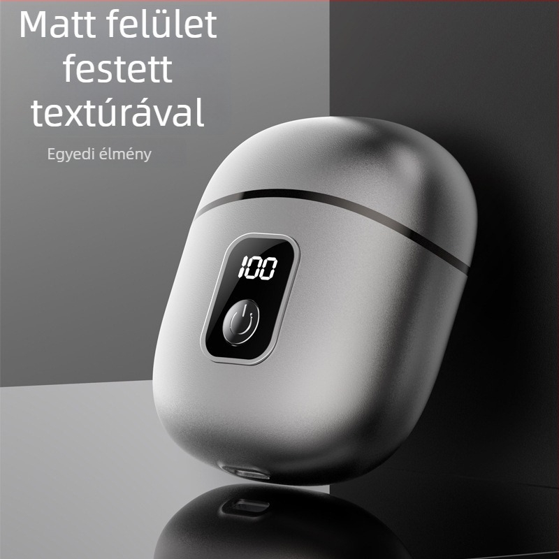 Ötvözetes elektromos borotva, teljesen mosható, hordozható és erős, férfiaknak, mini digitális kijelzővel, kompakt kialakítás