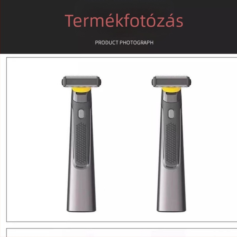 LED-kijelzős elektromos borotva szakállvágóval, brushless motor, beépített akkumulátor, 30–45 perc üzemidő, levehető és mosható vágófej