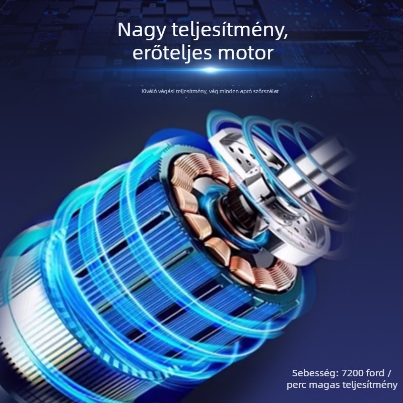 Elektromos borotva V-7932, visszafordítható 2‑fejes fej, lebegő vágófej, beépített akkumulátor, 180 perc üzemidő