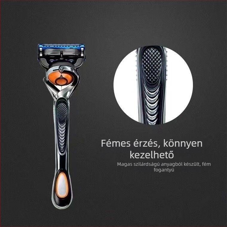 Kézi borotva öt rétegű nyéllel, külön szerszámtartó a pengéhez, alkalmas hónalj és lábszár borotválására, 500 darabos doboz