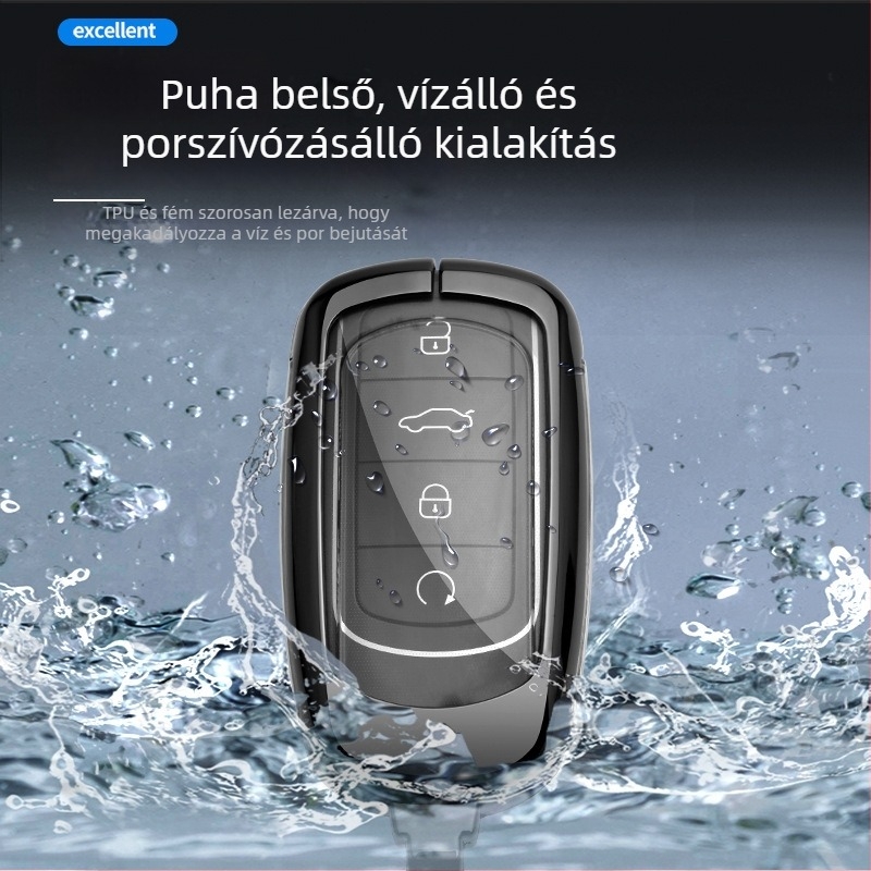 Fém kulcstok Chery Tiggo 8 Plus és Arrizo 5 Plus modellhez – cinkötvözet, teljes körű kulcsvédő