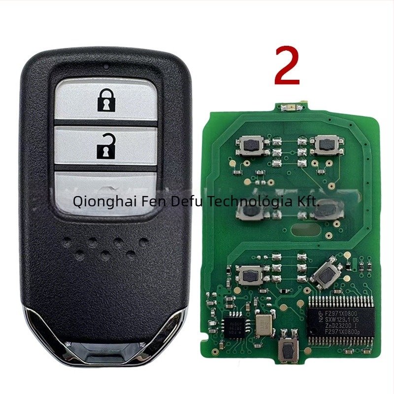 FCCID KR5V2X Honda kulcsház 47-es chippel, 2–6 gombos távirányító, műanyag+fém burkolat, kompatibilis Honda Vezel, Civic, Pilot, Fit, Odyssey, CR-V, HR-V, XR-V