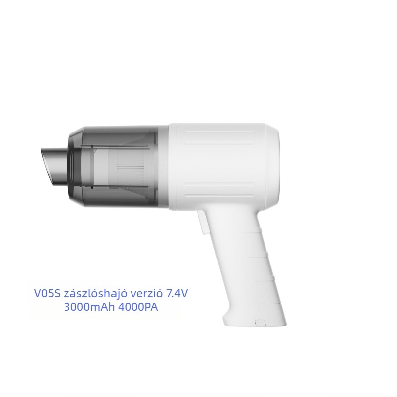Autó mini porszívó, 12V, 120W, 4000Pa szívás, hordozható, töltéses, 1 m kábel