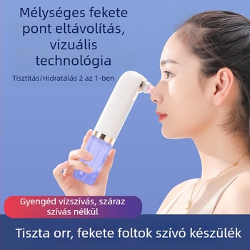 Otthoni használatra szánt mikro-buborékos fekete pötty eltávolító készülék, elektromos pórustisztító, levehető víztartállyal és fűtőfunkcióval