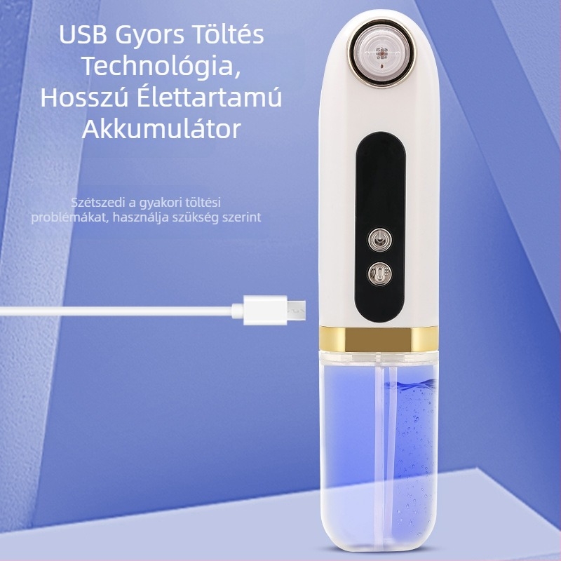 Otthoni használatra szánt mikro-buborékos fekete pötty eltávolító készülék, elektromos pórustisztító, levehető víztartállyal és fűtőfunkcióval