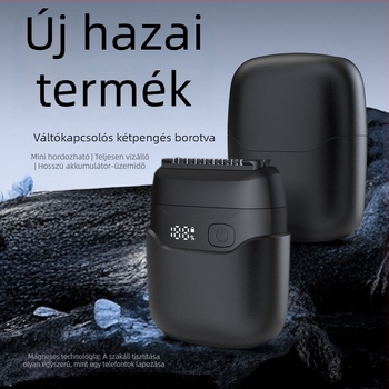 Reciprokáló elektromos borotva férfiaknak, teljesen mosható, kompakt utazáshoz, borotválkozó fej