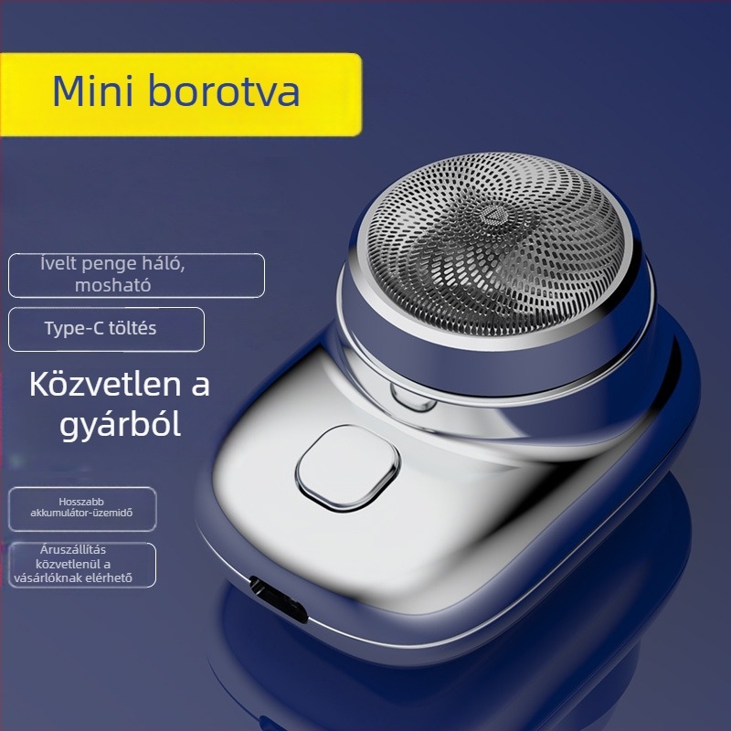 Elektromos borotva 3 fejű forgó fejjel, úszó fej, levehető és mosatható fej, beépített akkumulátor, üzemidő több mint 60 perc