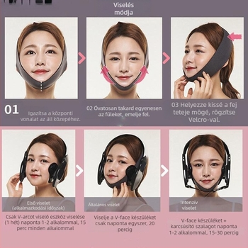 Kézi arcfeszesítő maszk: harapófogó izom, járomcsont és állkapocs, V-arc korrigálása