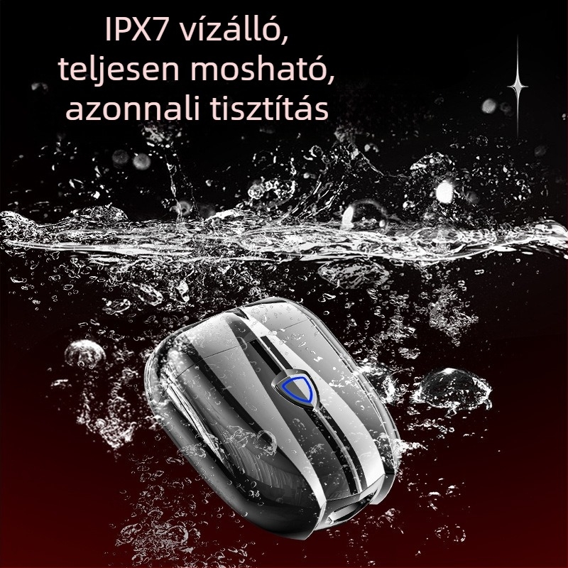 Utazási elektromos borotva, forgó kétélű fej, beépített akkumulátor, brushless motor, 6 órás üzemidő