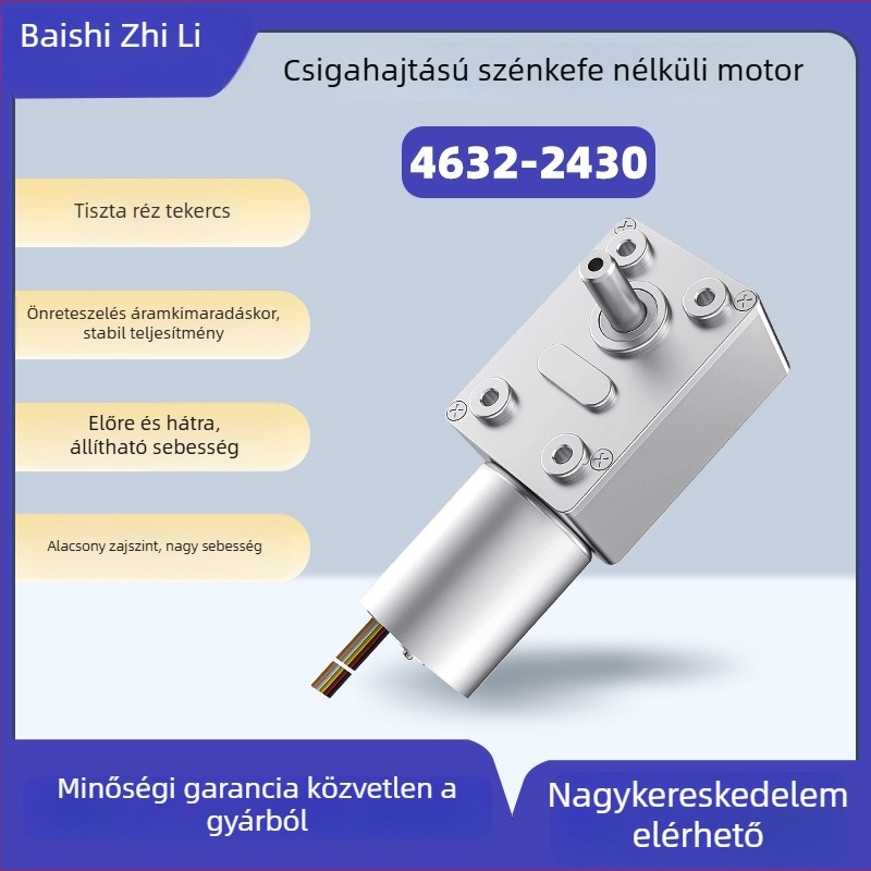 4632-2430 Brushless motor turbinal csavarmenetes hajtású, mikro DC redukciós motor, nagy nyomaték, önzáró motor, jel