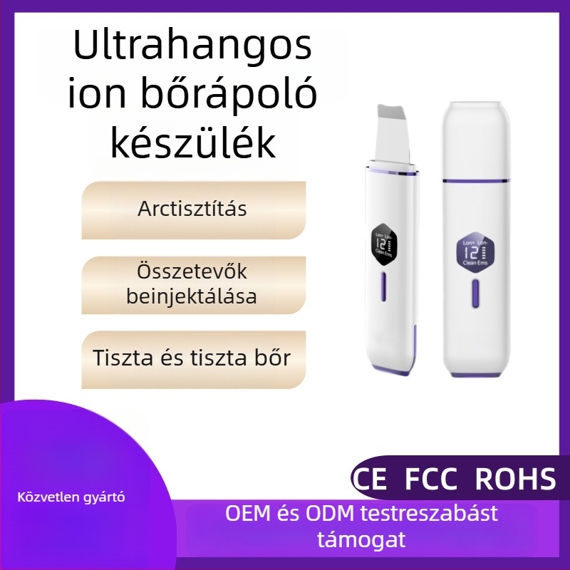 Ultrahangos ionos bőrápoló spatula a halott bőr eltávolítására és hámlasztásra, CP088 a Zhitaiyi-től, 3 sebesség, CE/FCC/ROHS tanúsítvány