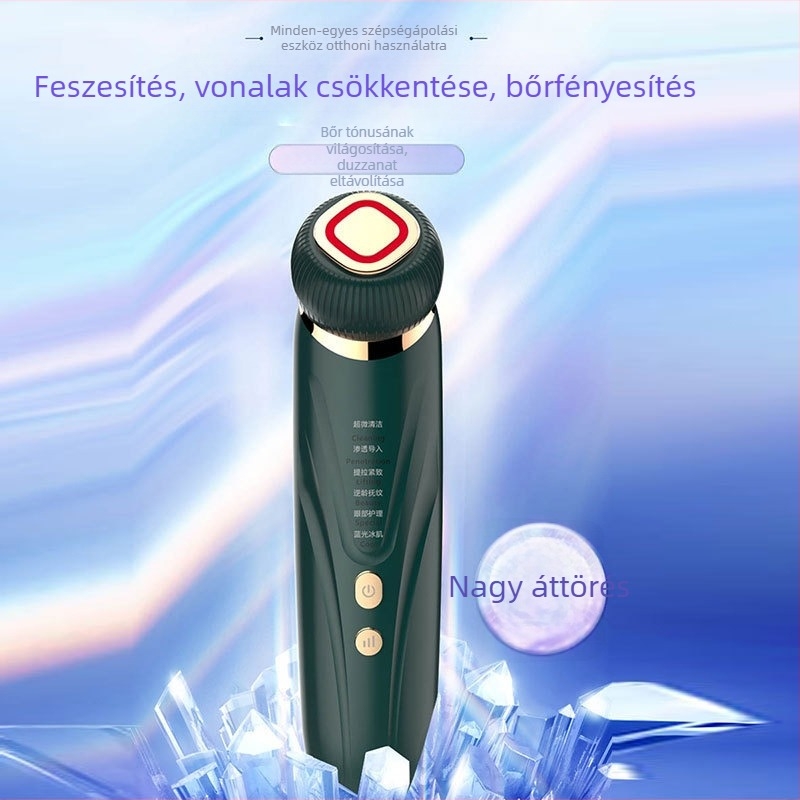 Háztartási arcfelápoló eszköz - lifting és feszesítés, pórusok tisztítása és mitesszerek eltávolítása, LED fényterápia, beépített 1200mAh-s akkumulátor, hordozható