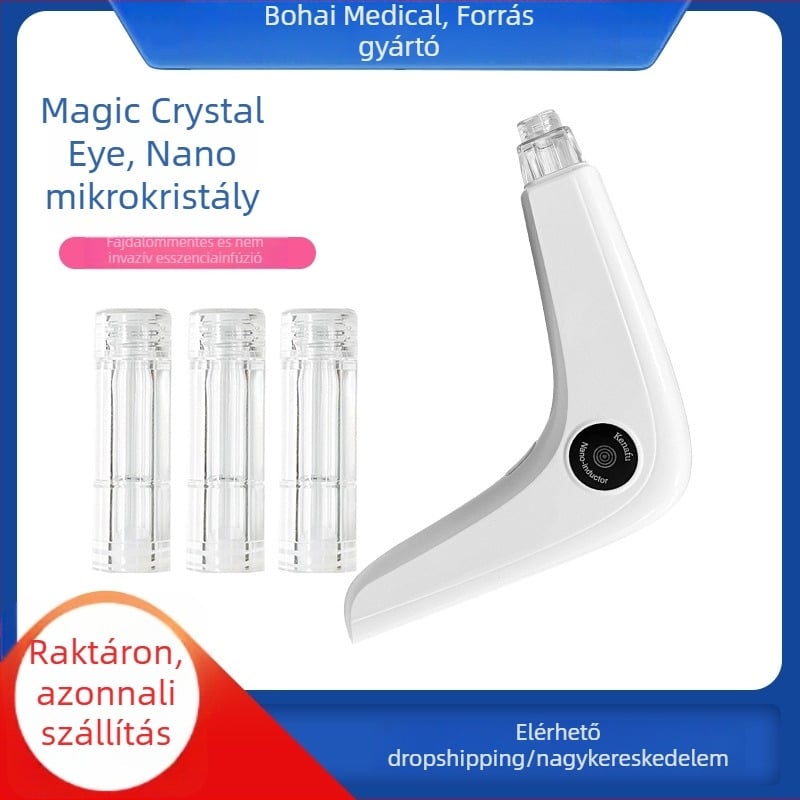 Otthoni kozmetikai eszköz nano-mikrokrisztályos infúzióval mitesszerek eltávolítására és apró buborékokkal — Magic Crystal Eye