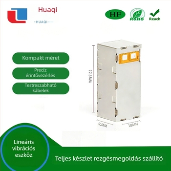 Huaqi négyszögletes lineáris rezgőmotor – egy- és kétfrekvenciás üzemmóddal, modell 091022, RoHS, játékvezérlőkhez, VR szemüvegekhez és billentyűzetekhez