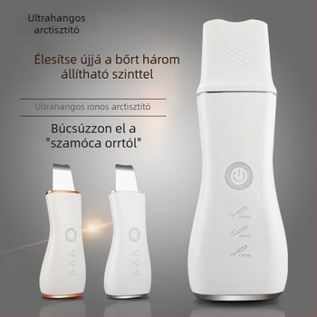 Elektromos ultrahangos ionos bőrtisztító készülék, hámlasztó kaparóval, mitesszerek eltávolítása, arctisztítás — Modell JM-12