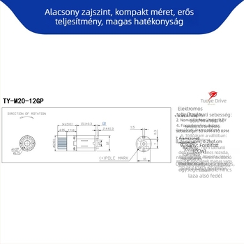 N20 bolygóreduktoros motor – kefés DC motor, Smart Lock kompatibilis, feszültség alatt 36V