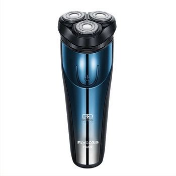Flyco elektromos borotva, újratölthető, teljes testre vízálló, lebegő fej, forgó hárompengés fej, üzemidő körülbelül 45 perc