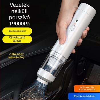 Hordozható autóvakuum tisztító erős szívóerővel 16000 Pa, 7,5 V, 80 W, újratölthető, vezeték nélküli