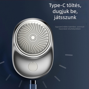 Elektronikus mini borotva férfiaknak, hordozható forgó fejű borotva, mosható fej, beépített akkumulátor 100–300 mAh, brushless motor, alacsony zajszint
