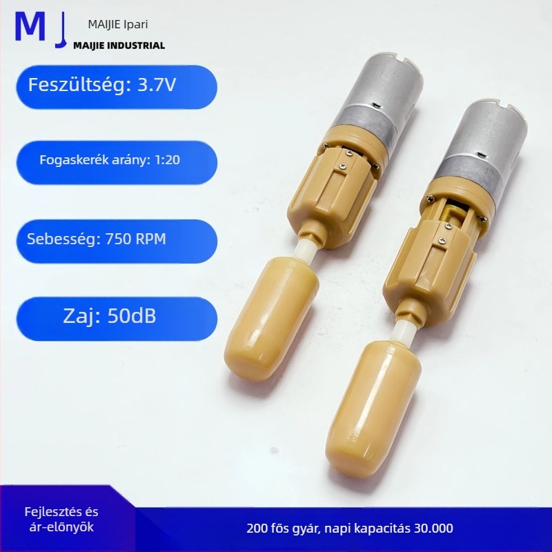 Mikro redukciós motor teleszkópos hajtóművel, 8 mm löket, DC 3,7 V, 16000 rpm, modell MJ685-1