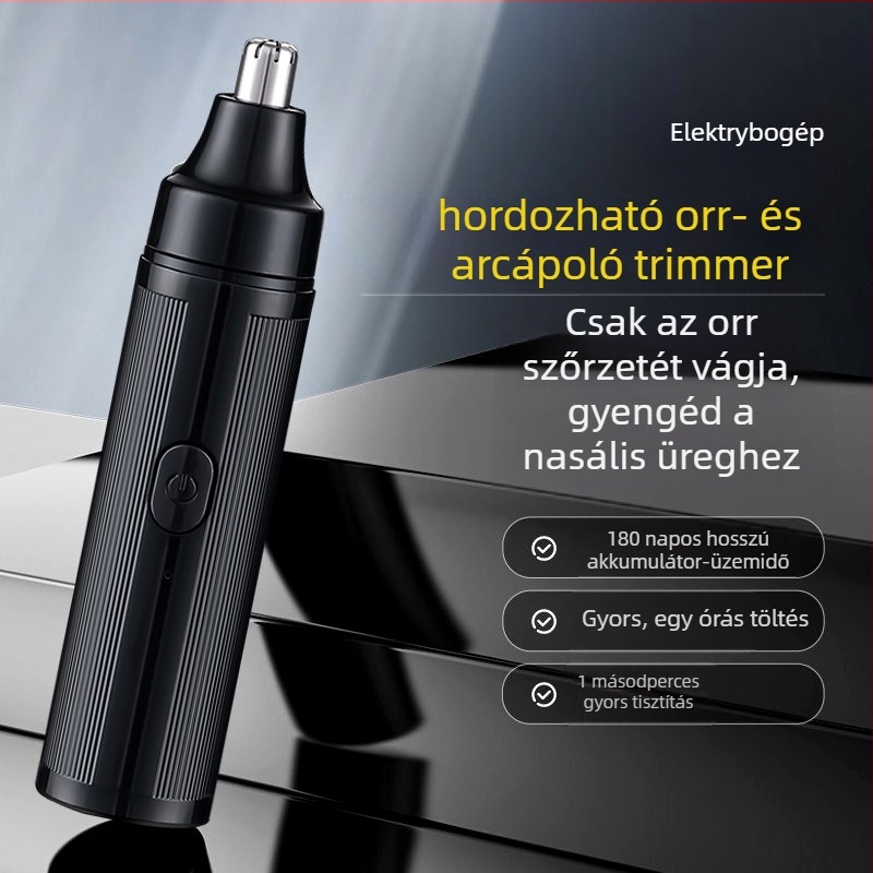 Gillai orrszőr-trimmelő - USB-töltés, hordozható és kompakt, cserélhető és mosható vágófej, ABS test